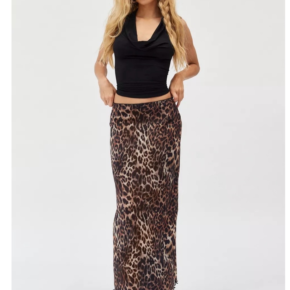 Urban Outfitters Leopard Print Maxi Skirt, NWT